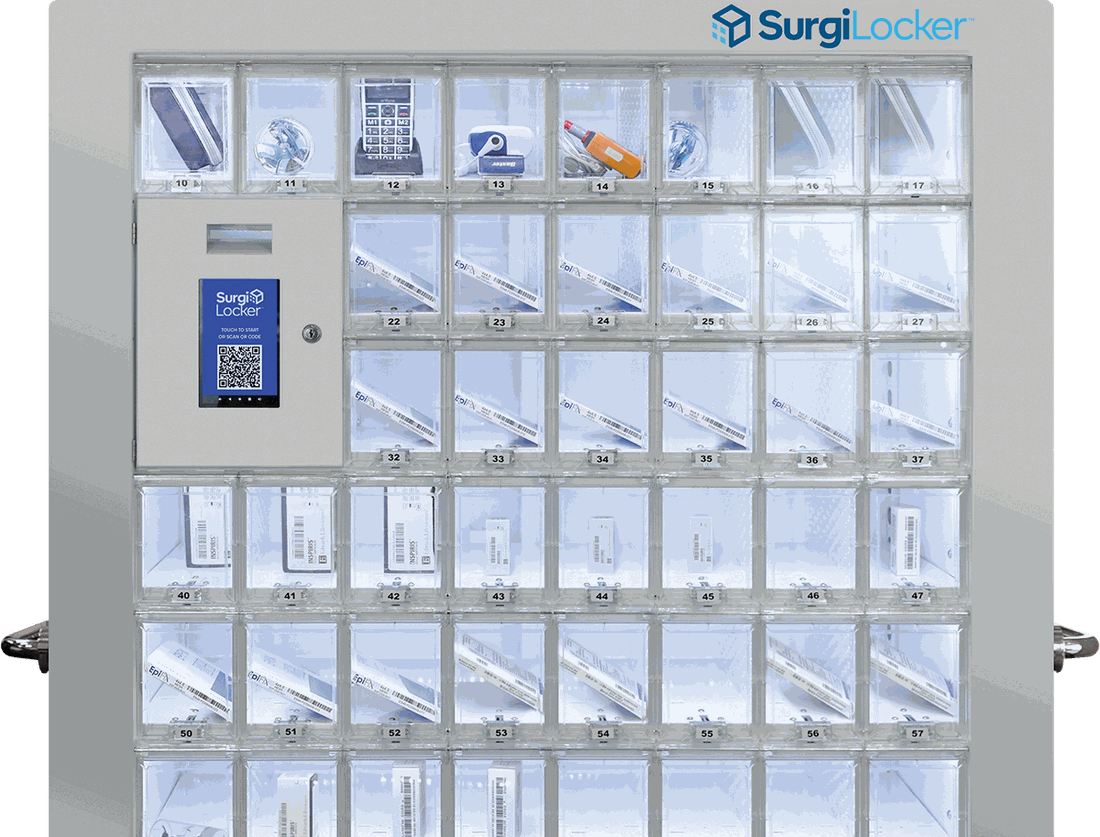 SurgiLocker Core with 60 transparent locker cells